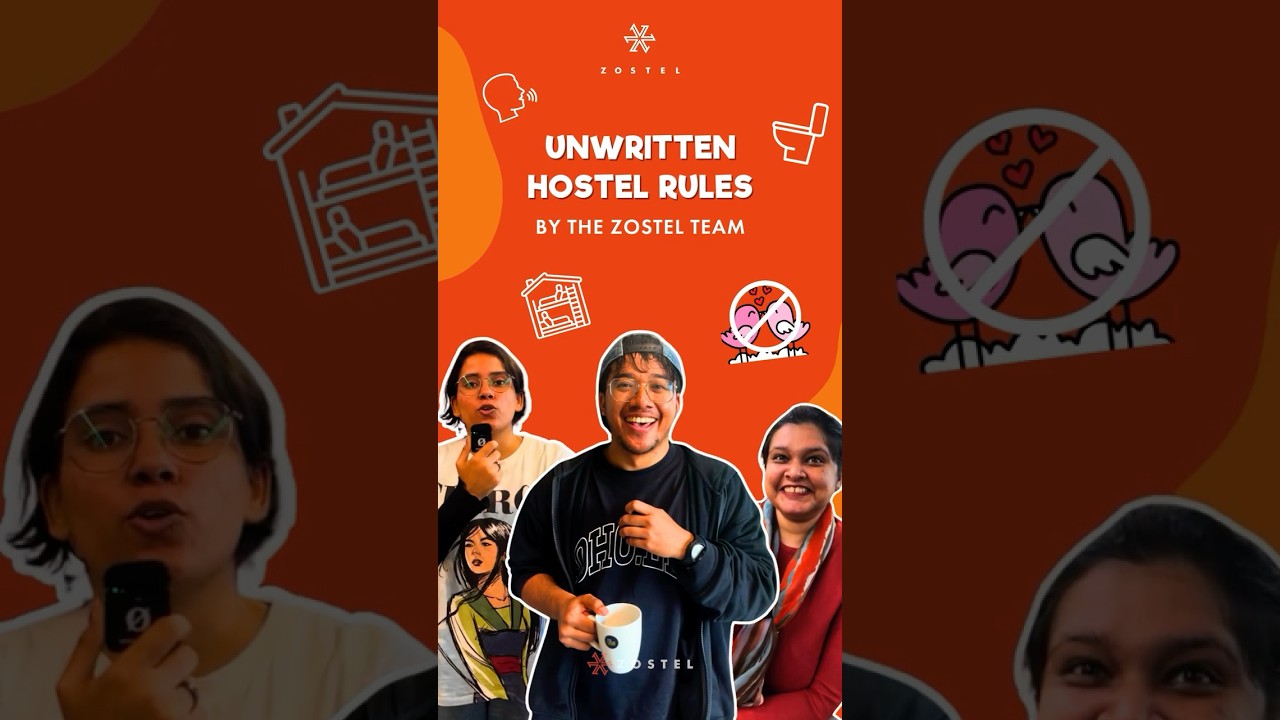 Rules to follow in a Hostel | Zostel Team #zostel #shorts #hostellife