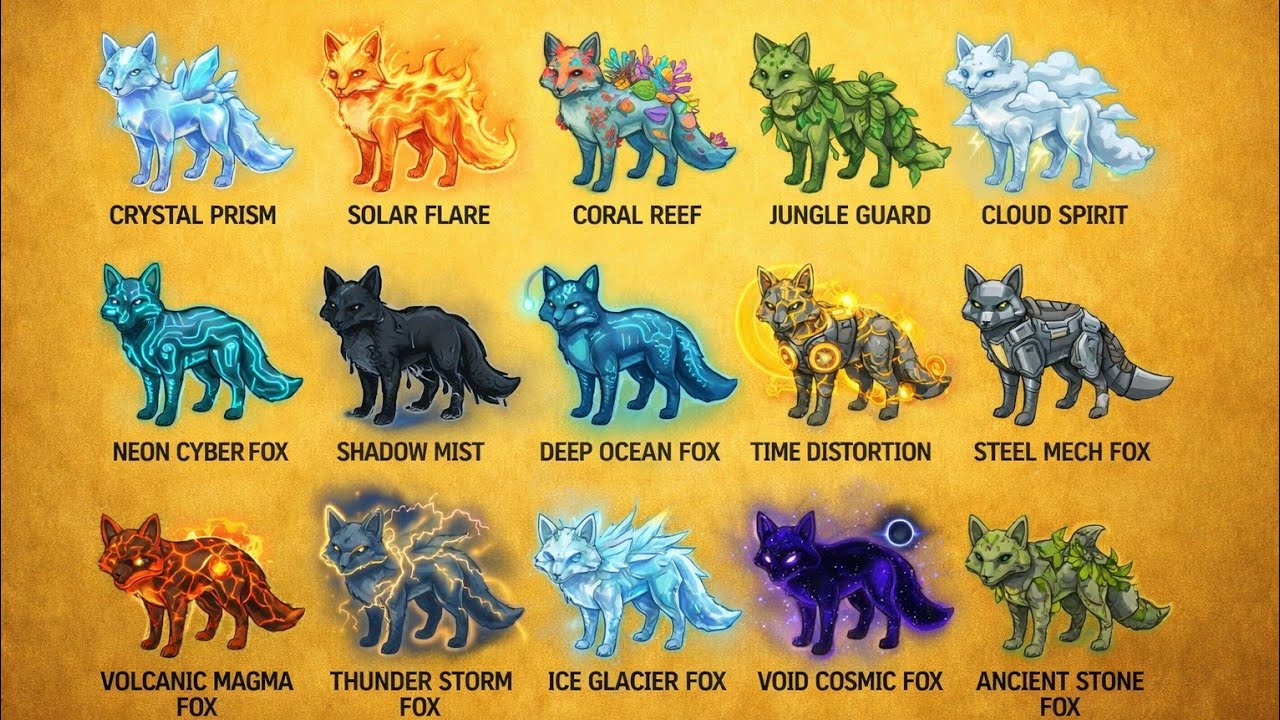 🦊 15 Legendary Elemental Foxes | Epic Fantasy Creatures You Must See