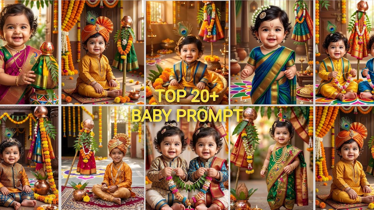 Gudi Padwa Baby AI Photo Editing 2026 🔥 | Baby Gudi Padwa AI Photo Edit Prompt | AI Baby Photo 