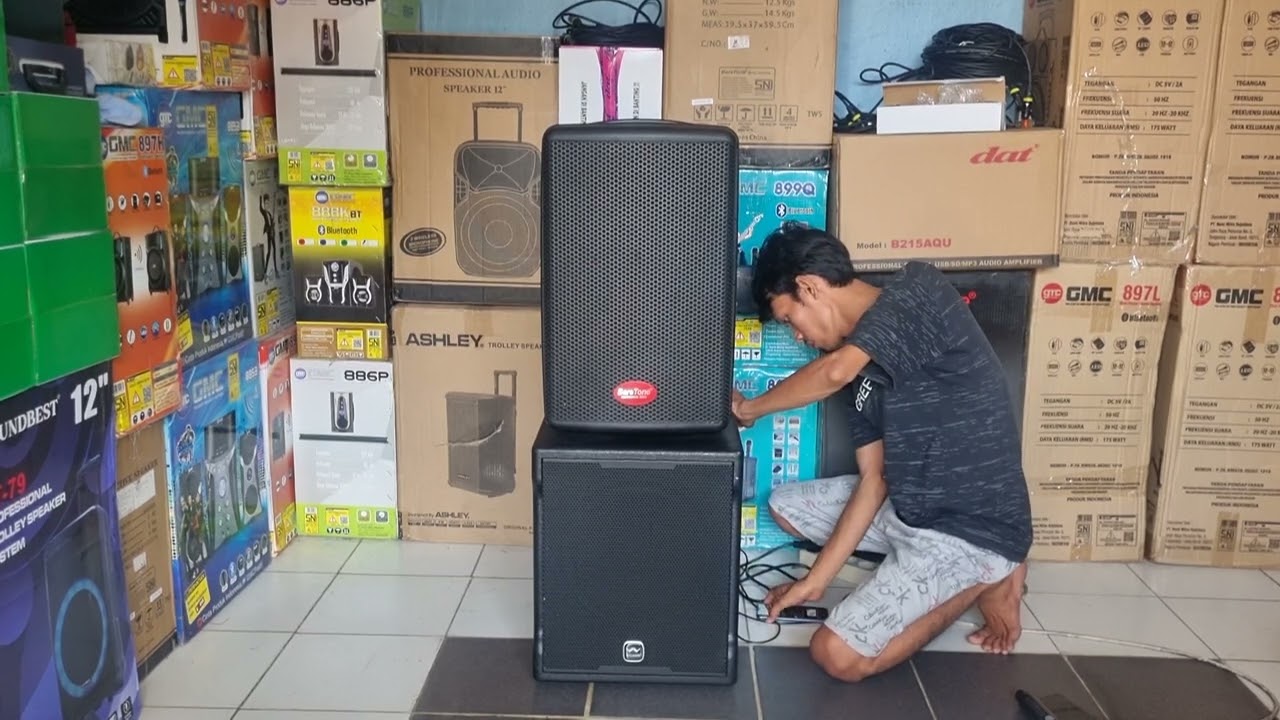 Paket Karaoke Simpel Horeeg Baretone Max10HE Plus Subwoofer Wisdom 12 inch