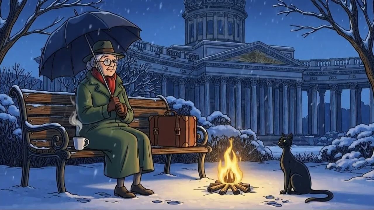 Grandma Warming by a Campfire on a Snowy Night — Dreamy Winter Lofi from Dream Harbor ❄️🔥