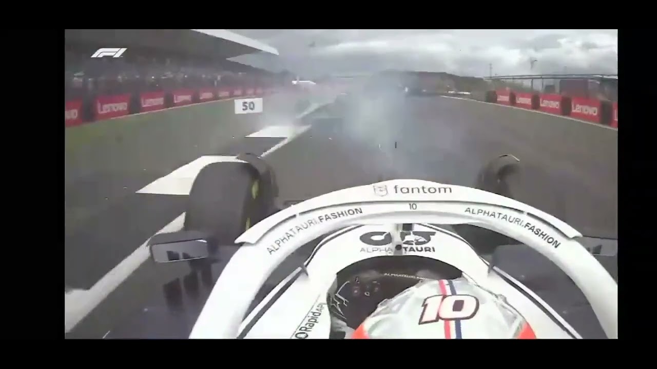 Zhou Guanyu Scary Crash From Pierre Gasly On-board Camera at Silverstone #britishgp