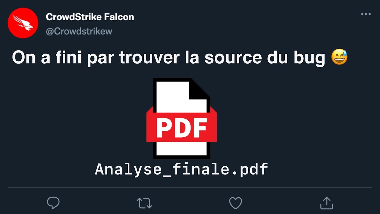 La source du bug Crowdstrike enfin révélée
