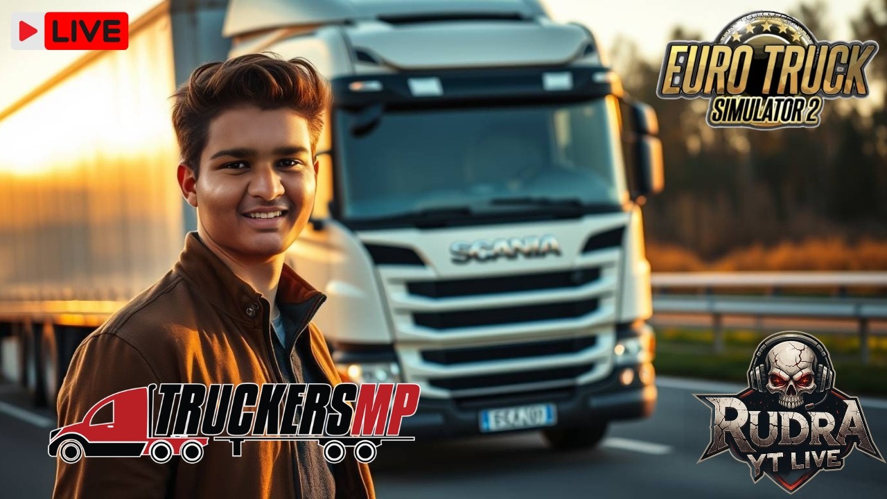 TRUCKERSMP LIVE | ETS2 LIVE | HINDI GAMEPLAY | INDIAN CARRIERS | RUDRA YT LIVE #truckersmp #live