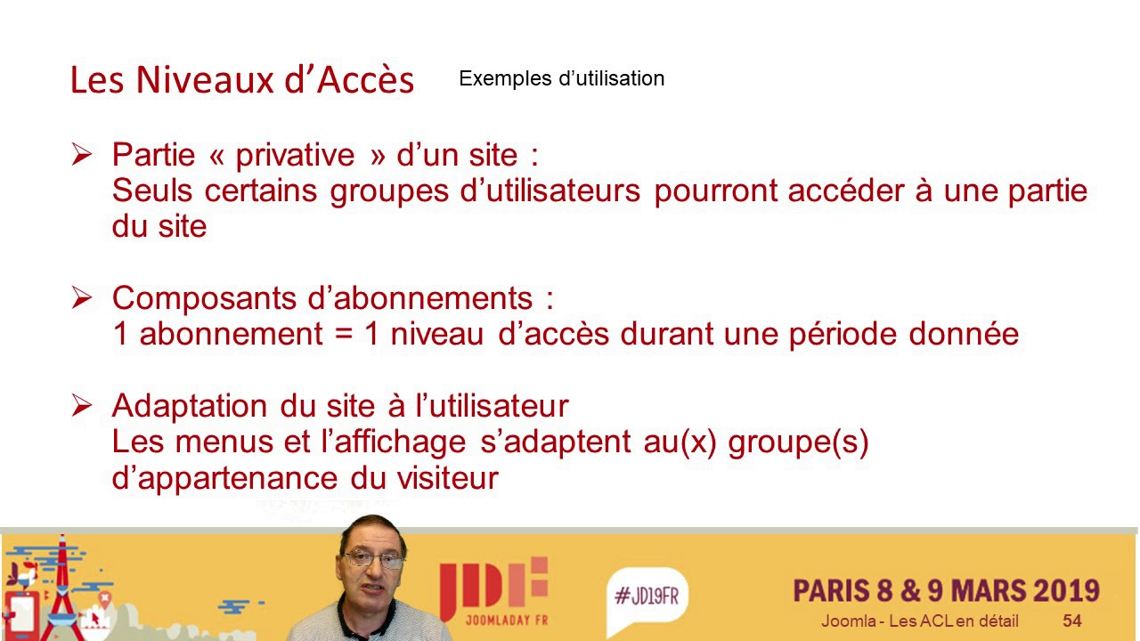 Joomla : la gestion des droits (ACL) – 3.1 Les droits d’accès