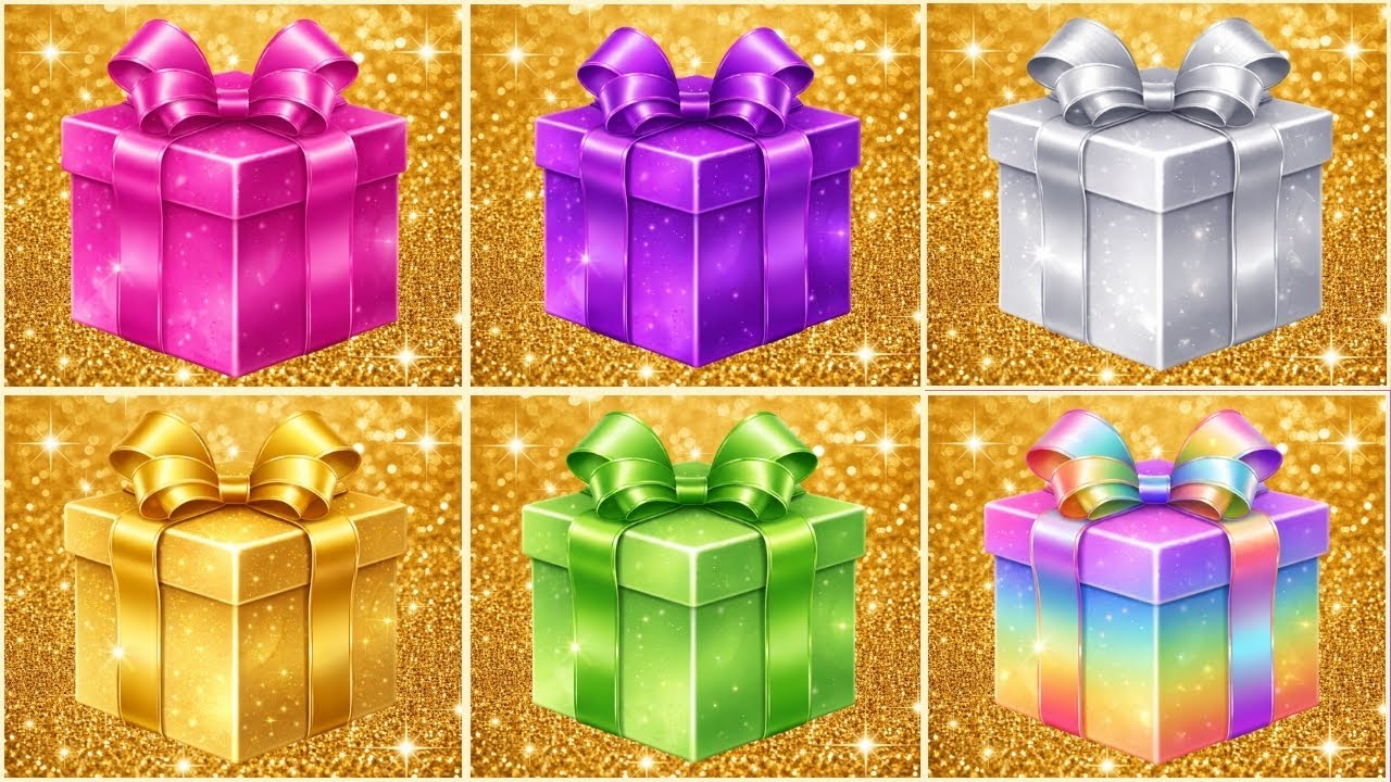 🎁 Choose your Gift Box 🎁 | Pink 💗 Purple 💜 Silver 🤍 Gold 💛 Green 💚 Rainbow 🌈