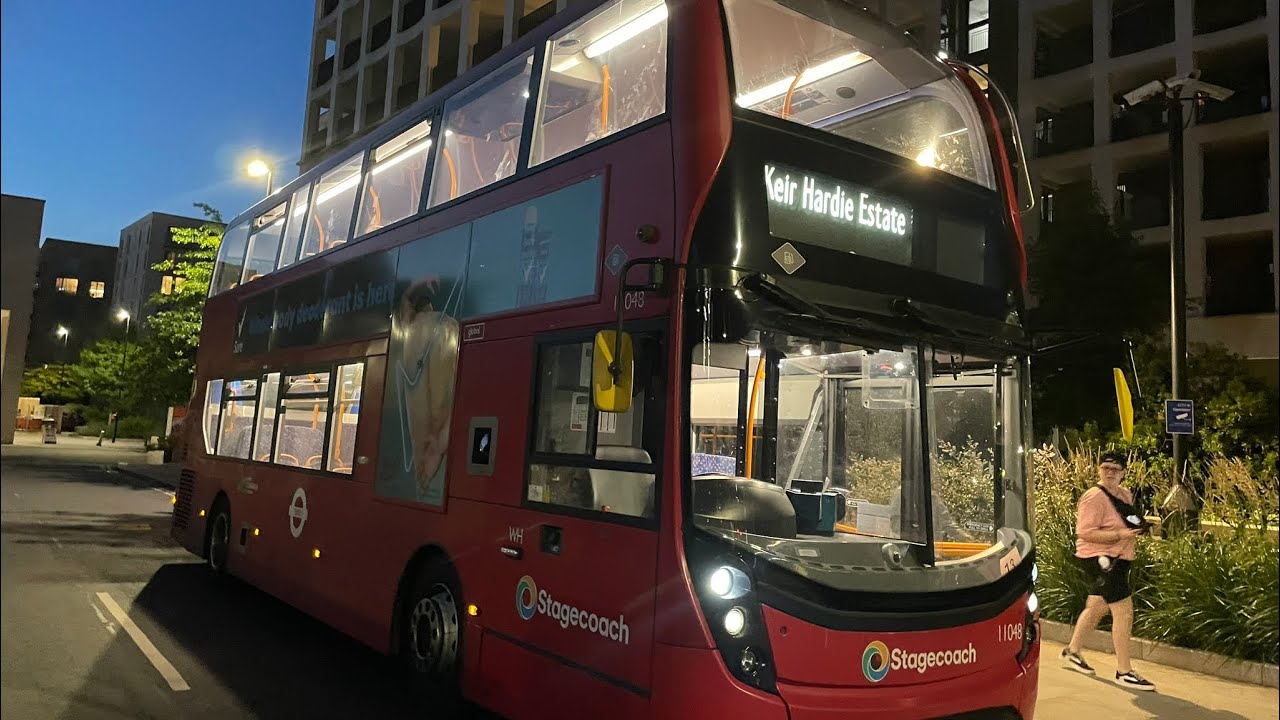 FULL ROUTE VISUAL | Route 241: Hackney Wick, Here East - Silvertown, Royal Wharf | 11048 (YY18 TGO)