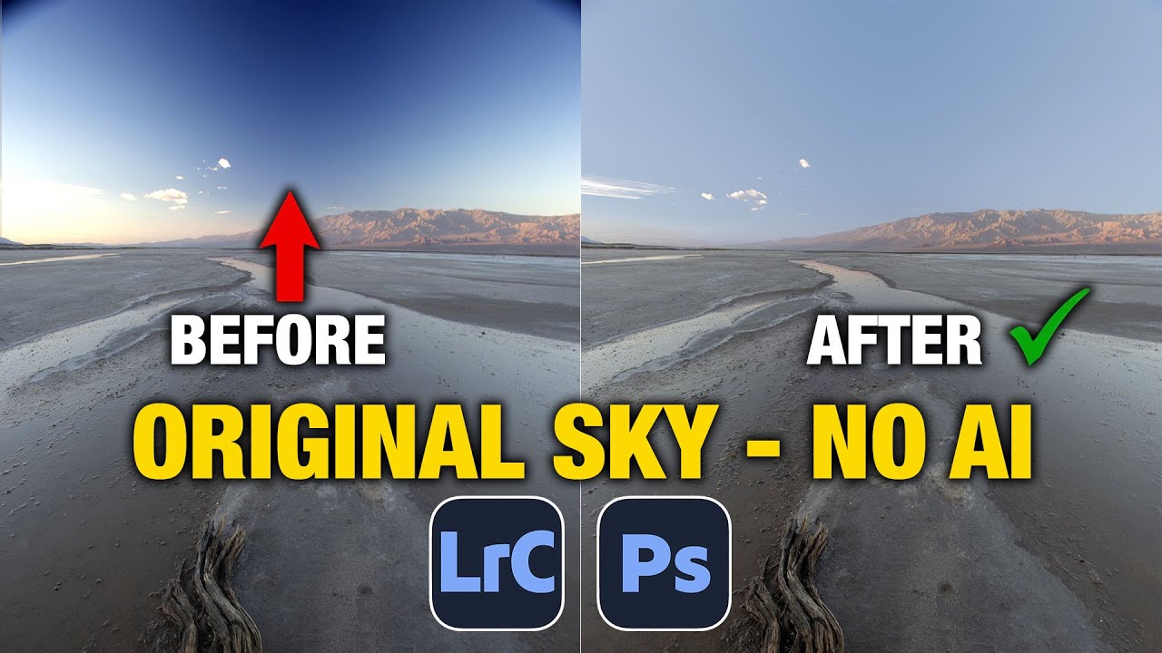 Использование точечного цвета для исправления неровностей неба в Lightroom или Photoshop (без зам...