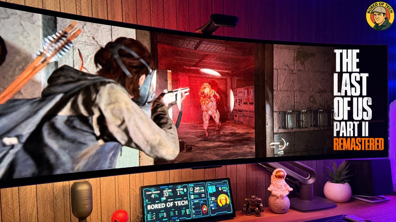 Last of Us 2 STUNNING on 49inch Samsung G9 OLED 32:9 240hz Gaming Monitor at Max Settings Gameplay