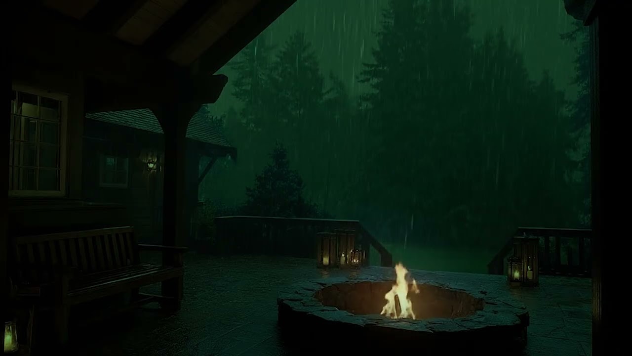 Midnight Rain and Thunderstorm 🌧 Perfect Night Ambience for Deep Sleep and Calm Mind