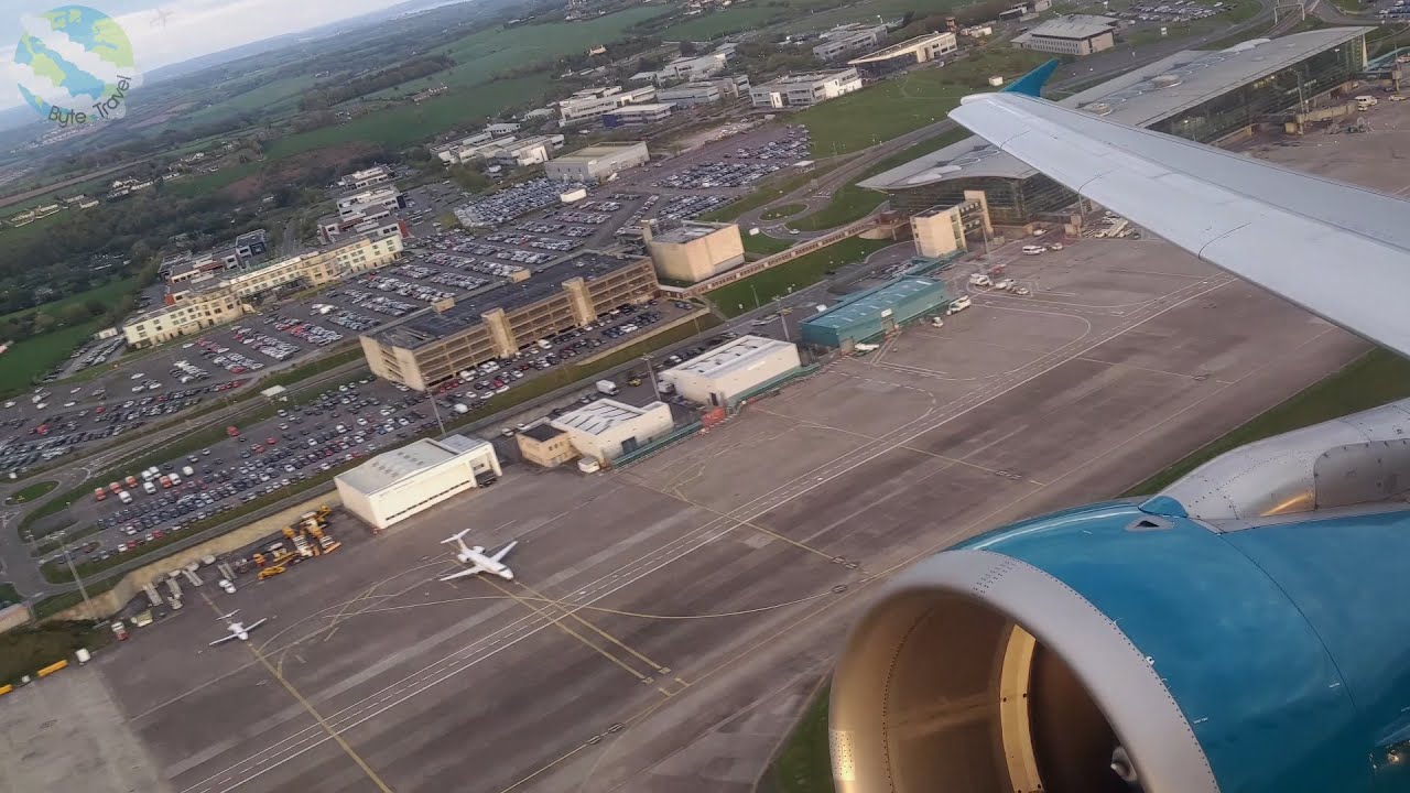 Aer Lingus Airbus A320 in New Livery - Bright Evening Takeoff from Cork to London Heathrow in 4K