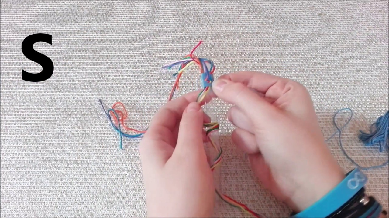 DIY- Bransoletka z muliny Krok po kroku ALFABET cz.5 S T U W