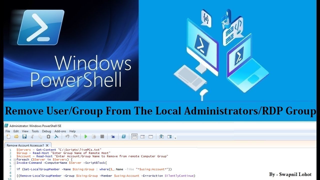 Remove User Account or Group from Local Groups on Remote Computers