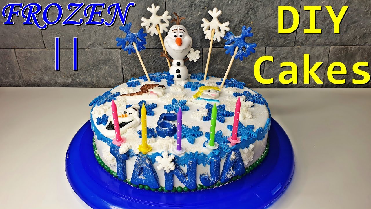 How to decorate an EASY Frozen 2 Cake Tutorial 2019
