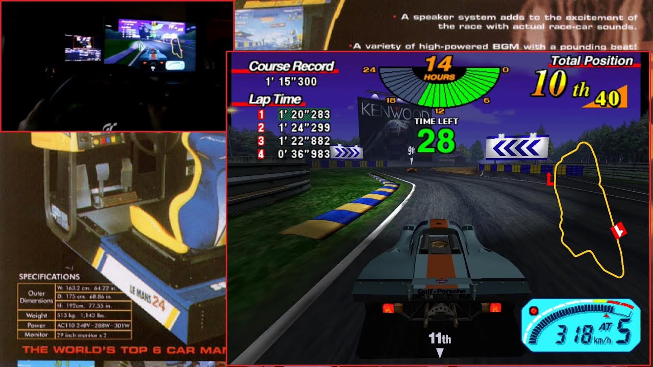 Sega Le Mans 24 -  2 Screen Wheel Cam (Porsche 917K Bonus Car)
