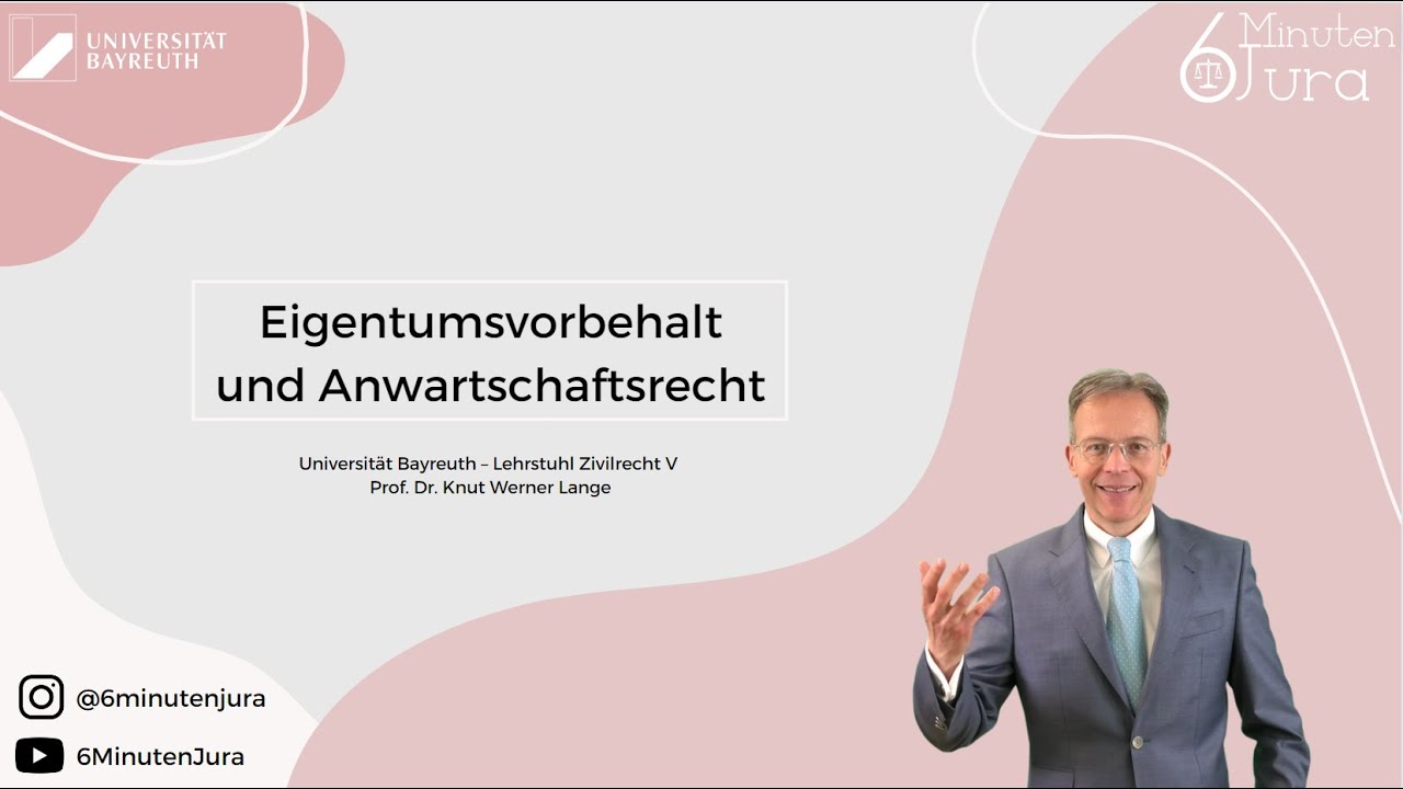 Eigentumsvorbehalt und Anwartschaftsrecht