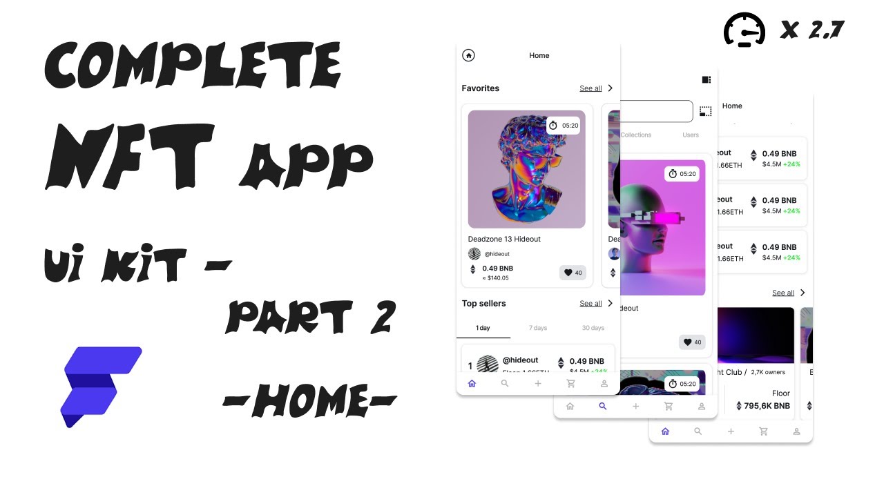 Complete NFT App UI Kit - Home & Discovery Page (Part 2) | FlutterFlow Tutorial