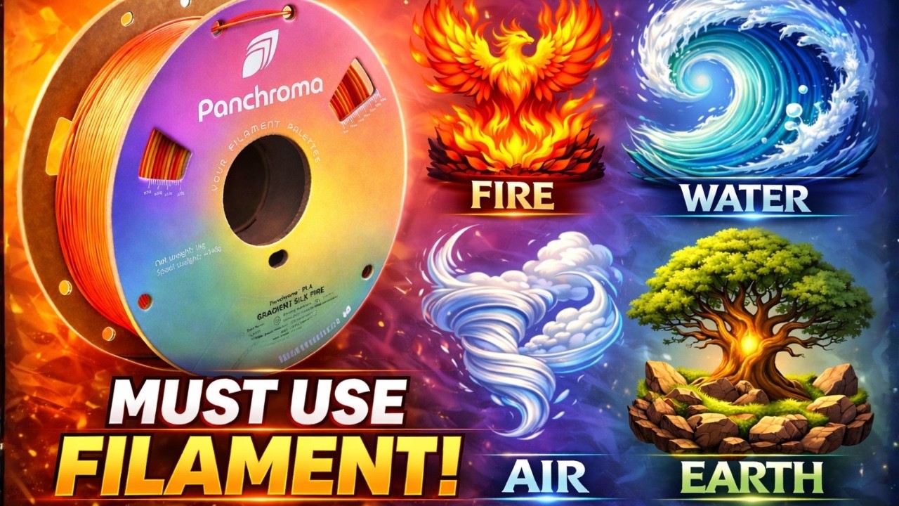 This Panchroma Gradient Silk PLA Looks INSANE | Fire Water Air Earth Review