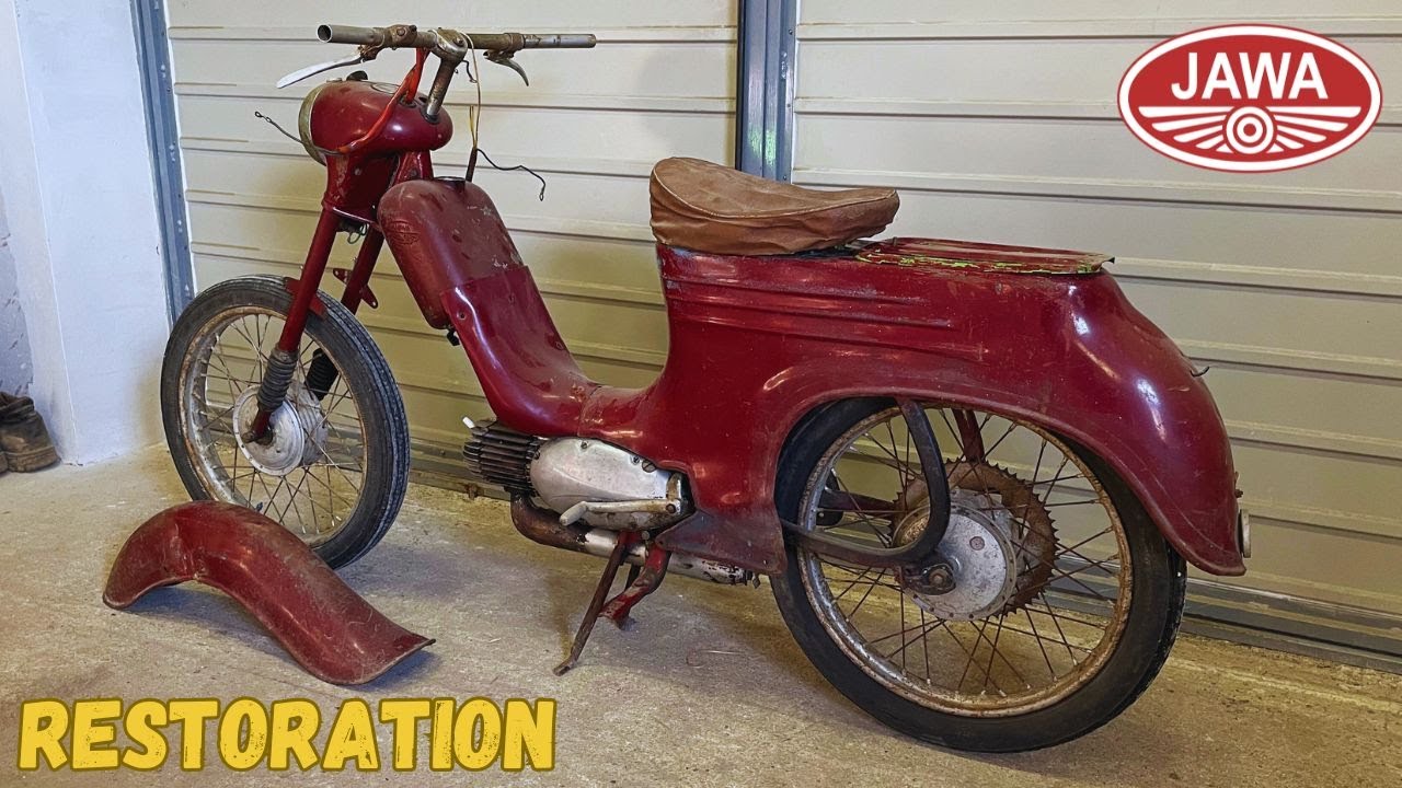 Restoration Abandoned Old Motorcycle JAWA 50 555 1960s | RESTORATION PART 3 | Cleaning, Polishing,..
