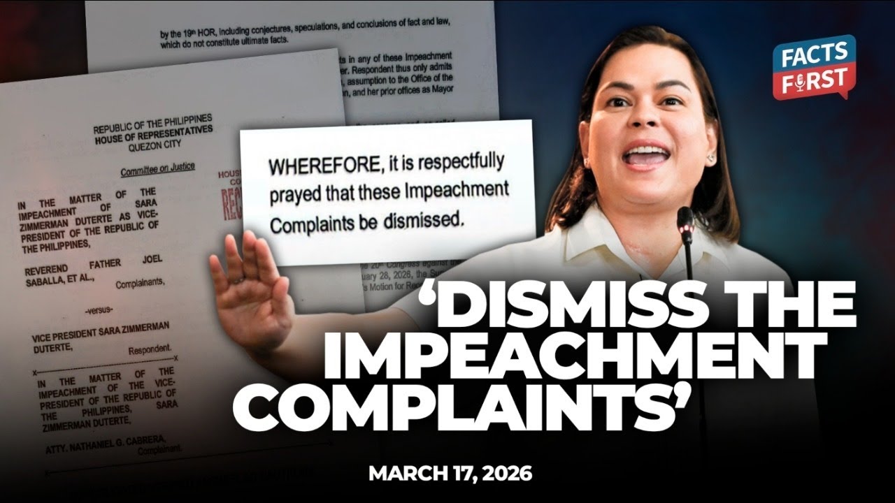 Sara Duterte wants impeachment complaints dismissed