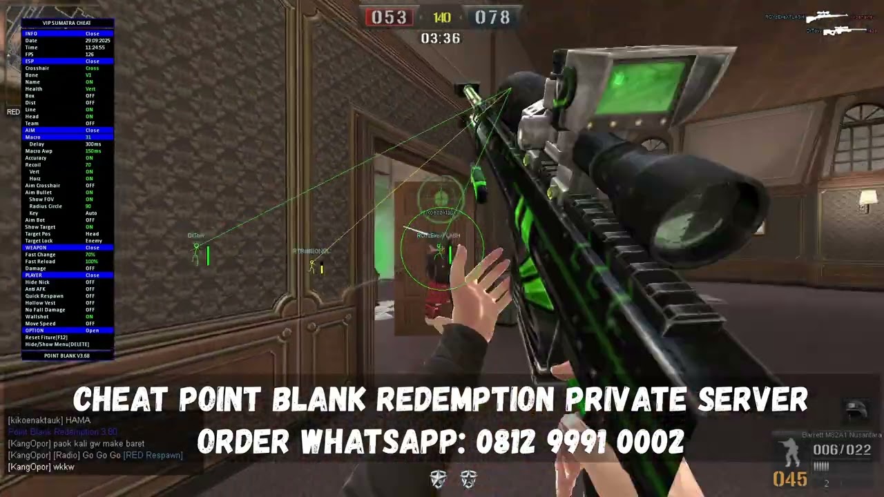 CHEAT POINT BLANK REDEMPTION PRIVATE SERVER V3.80 NEW!! WALLSHOT NEMBUS TEMBOK AWP
