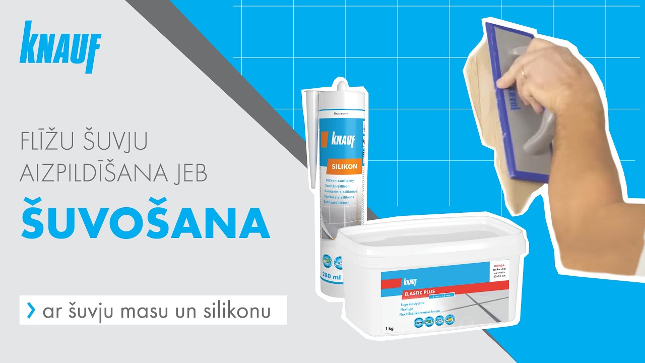 Flīžu šuvju aizpildīšana ar Knauf