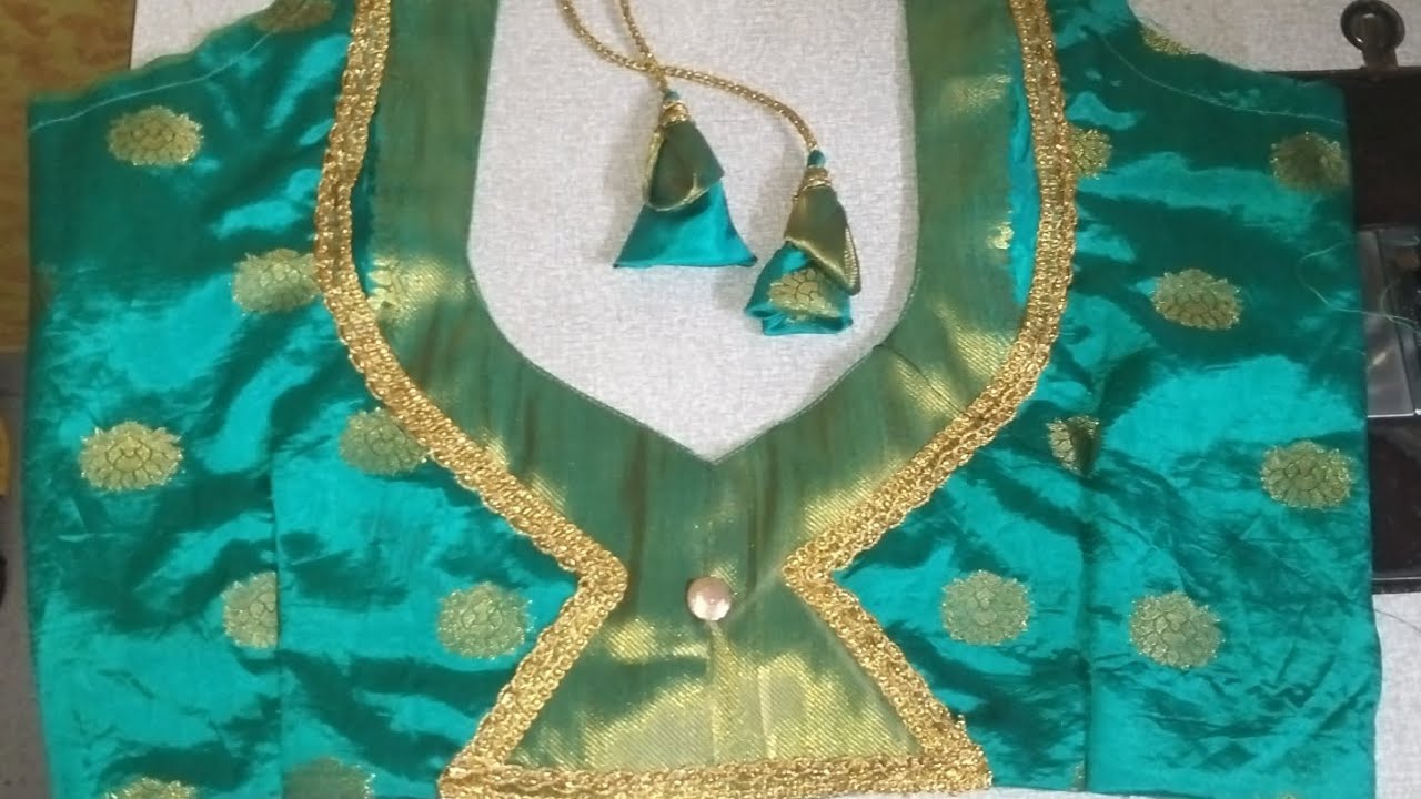Border Se Blouse Neck Banana Sikhe.. Blouse Meck design..
