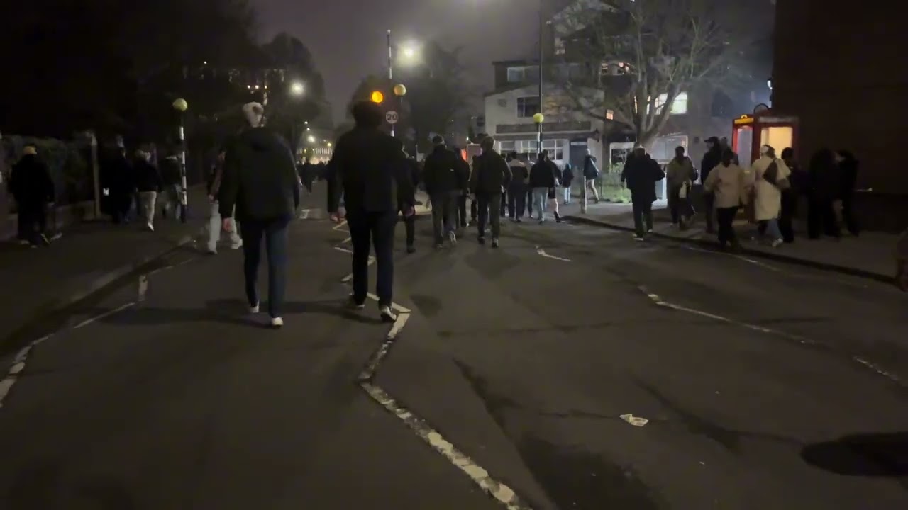 BORO FANS AFTER FULL TIME AT LOFTUS ROAD IN 4-0 WIN - QUEENS PARK RANGERS 0-4 MIDDLESBROUGH 