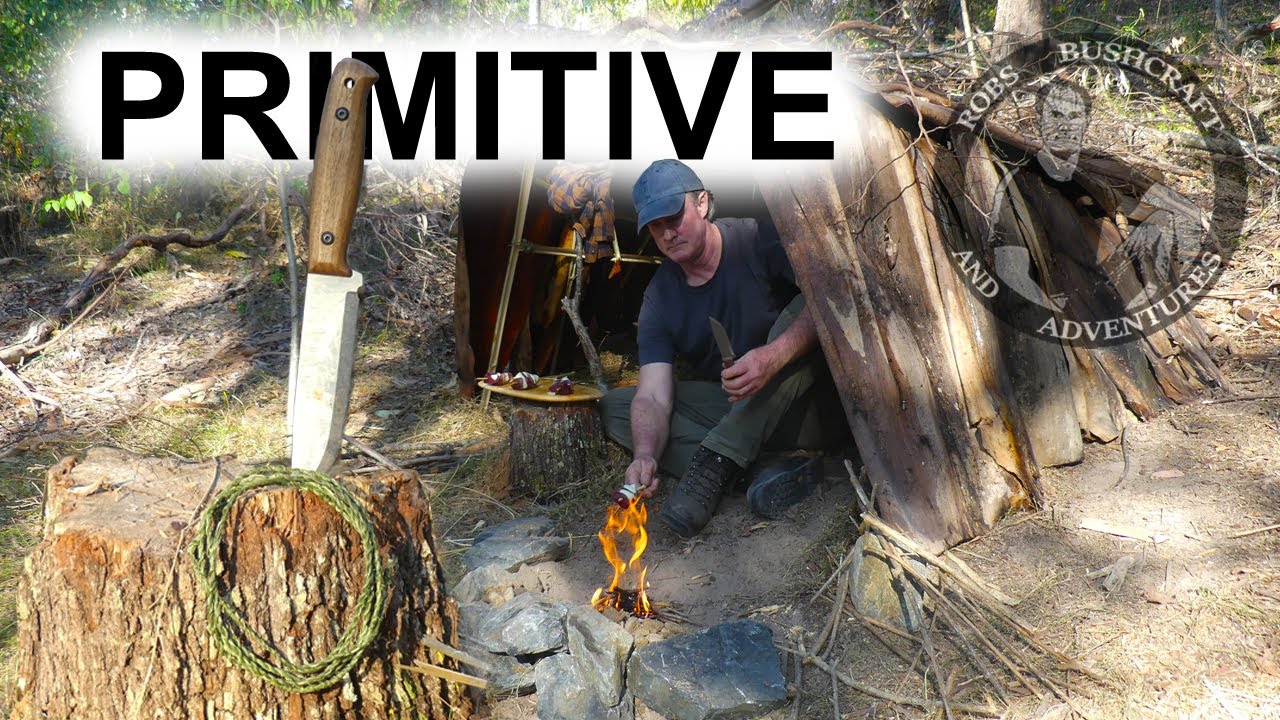 Primitive Dome Shelter using only a Adventurer CSHF from BPS Knives - REVIEW