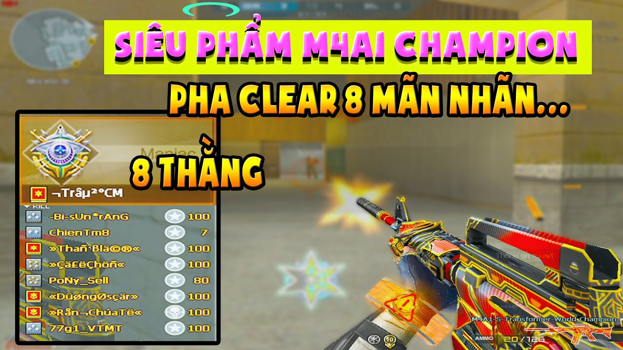 ► Bình luận Đột Kích - Siêu phẩm M4a1 Champion - Pha clear 8 mãn nhãn  - Tú Lê