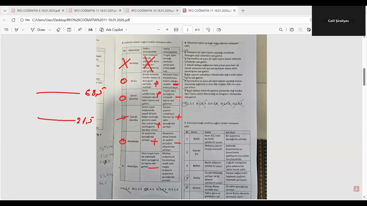 COĞRAFİYA RFO-11 İZAHI I CƏLİL ŞİRƏLİYEV