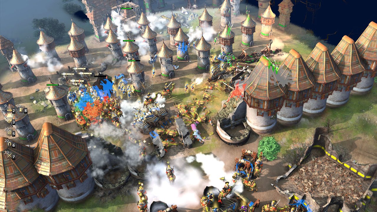Age of Empires 4 - 4v4 MOUNTAIN PASS BATTLE | Multiplayer Gameplay