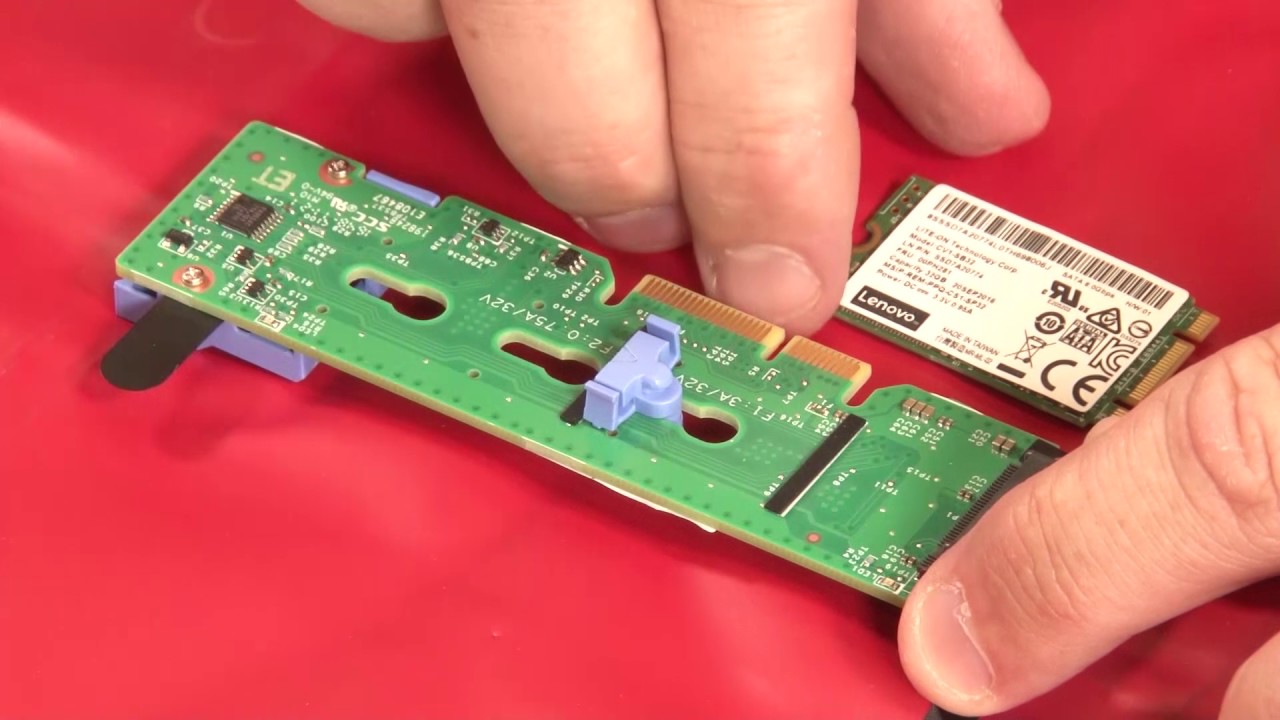 Lenovo ThinkSystem SD530 installing an M.2 backplane and M.2 drive