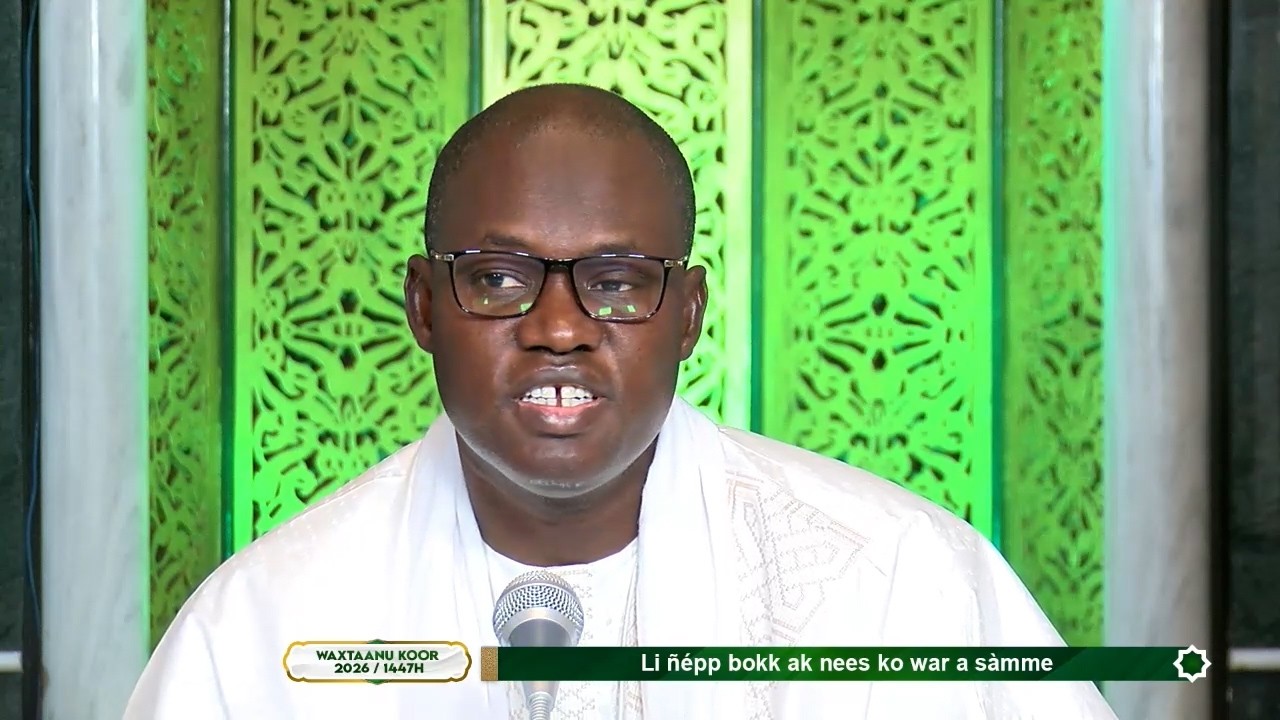 J -6 Waxtaanu Koor 1447H 2026 à la Grande Mosquée de Touba Sëriñ Abo MBAKKE Basiiru Moor