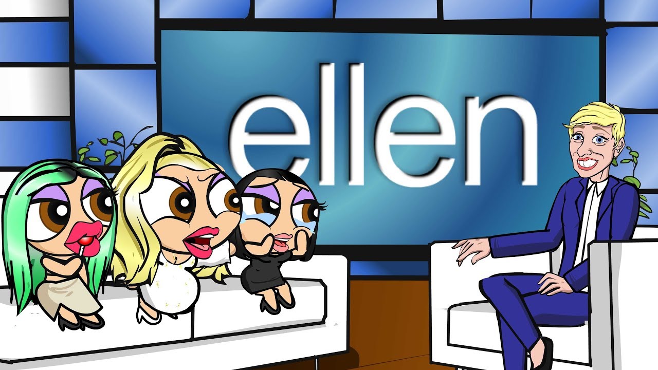 The PLASTIC PUFF GIRLS on ELLEN (CARTOON)