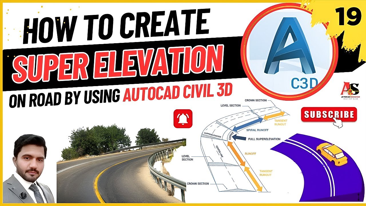 How to Create SUPERELEVATION in AutoCAD Civil3d | AutoCAD Civil 3d | Export Superelevation Civil 3d