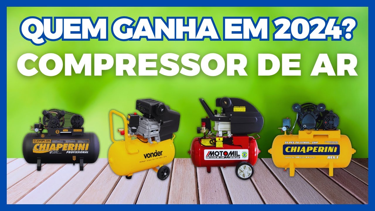 👷&zwj;♂️TOP 4 MELHORES COMPRESSORES DE AR DE 2024! SCHULZ, MOTOMIL, VONDER E CHIAPERINI: QUAL ESCOLHER?