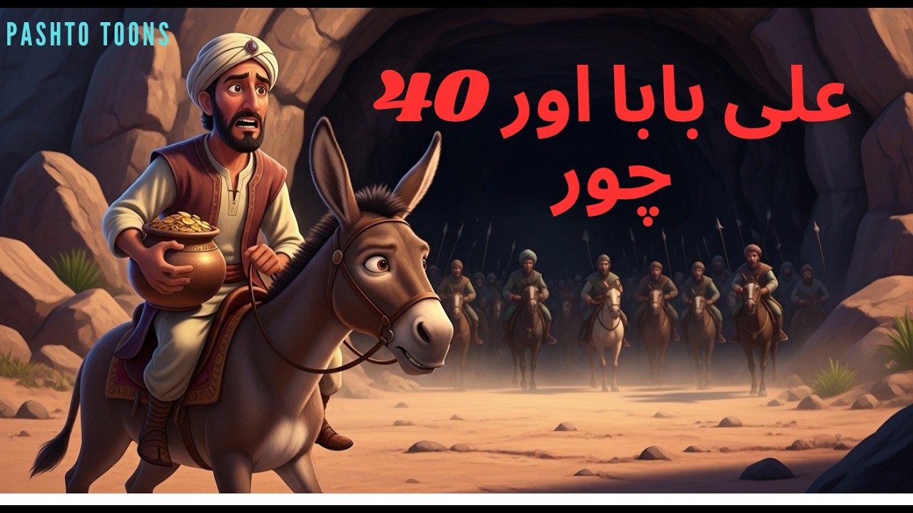 علی بابا او 40 چور | Pashto Cartoon Story | Alibaba and 40 Thieves
