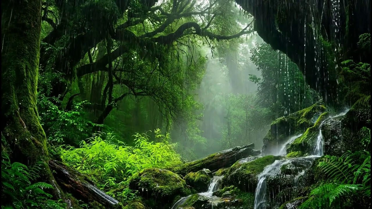 Deep Forest Rain Sounds With Relaxing Piano Music For Sleep, Focus, Stress Relief And Peace