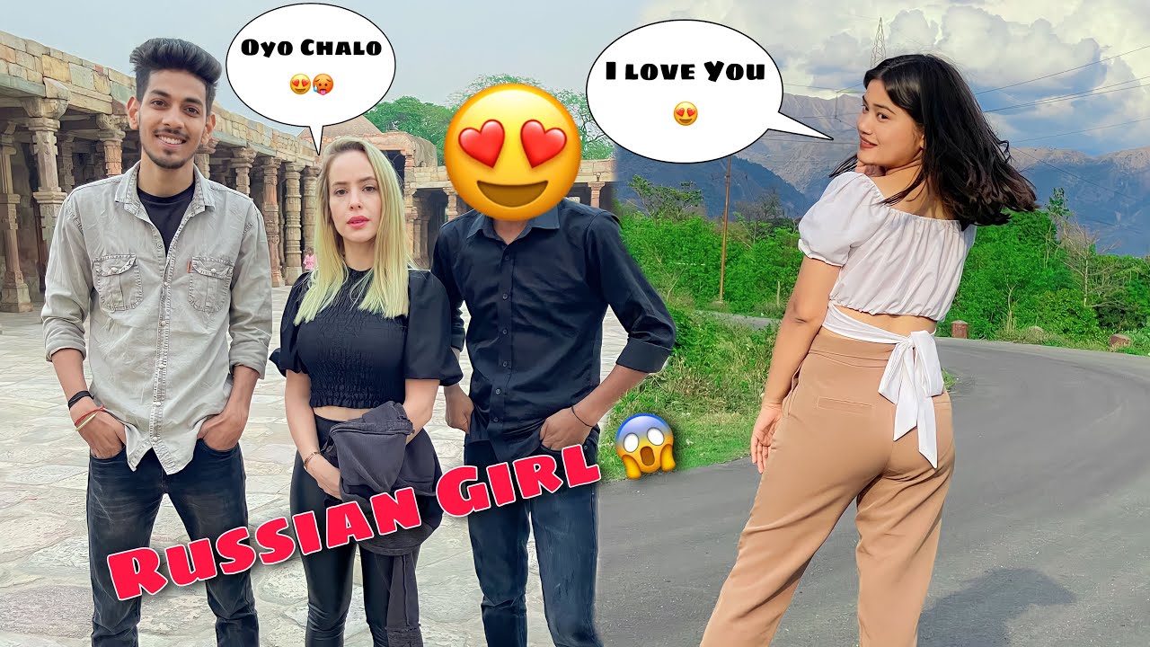 Qutab Minar मे मिली Russian 🥵| Flirting With Cute Girls😍 In Public | Earthquake In Delhi 😱