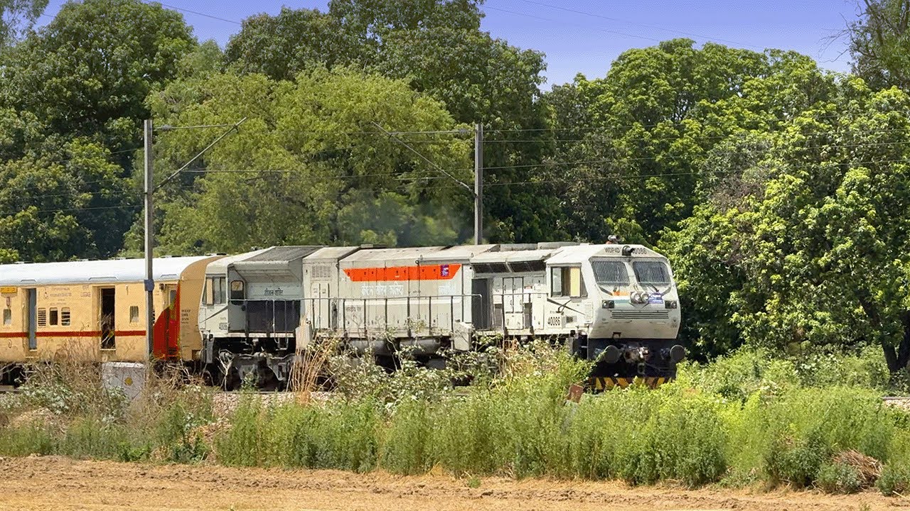 Powerful Diesel & Electric Trains Passing Through Farm Fields #vandebharatexpress #indianrailways