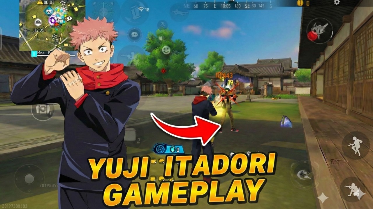 Yuji Itadori Bundle Gameplay 🔥🔥| Solo Vs Squad With Main Character 😍| Free Fire X JuJutsu Kaisen #ff