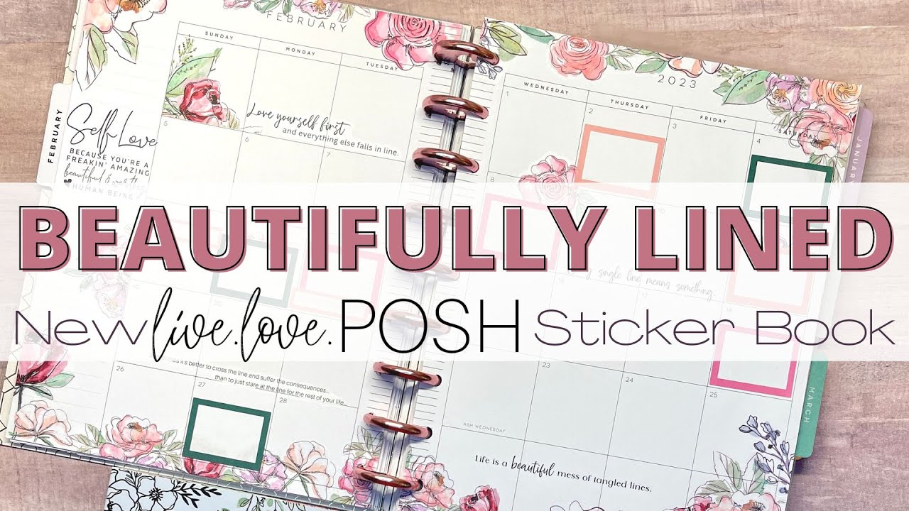PLAN WITH ME - CLASSIC HAPPY PLANNER - FEBRUARY MONTHLY SPREAD BEAUTIFULLY LINED LIVE LOVE POSH