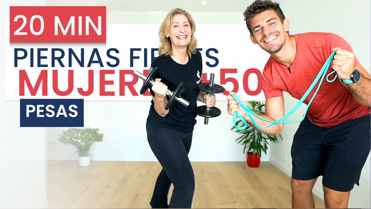 Ejercicios de FUERZA para MUJERES de 50 años PERDER PESO y GANAR MÚSCULO -  Ejercicios de fuerza