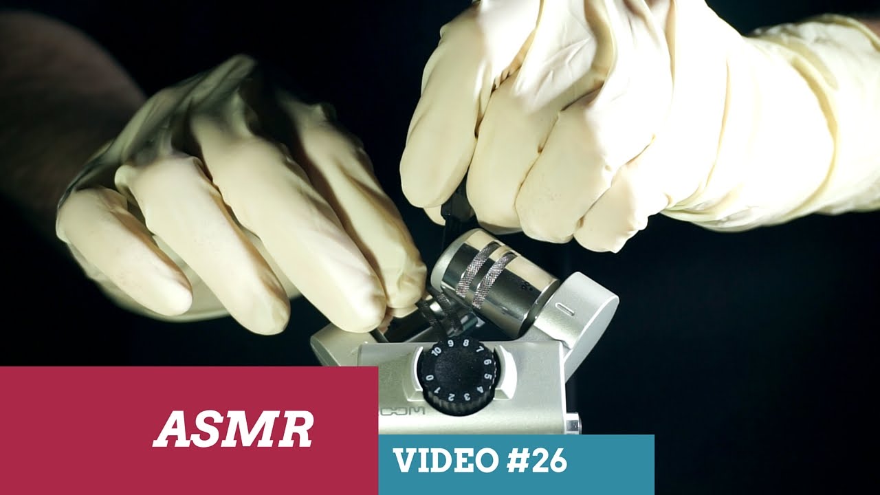 Amazing Ears!!Best ASMR Touching,Brushing,Scratching Microphone with Latex Gloves,Ear to Ear Latex