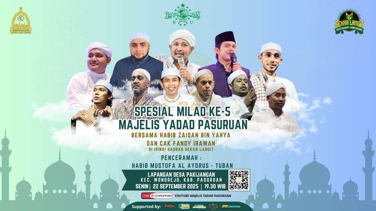 🔴(LIVE) SPESIAL MILAD KE-5 MAJELIS YADAD PASURUAN BERSAMA HABIB ZAIDAN BIN YAHYA