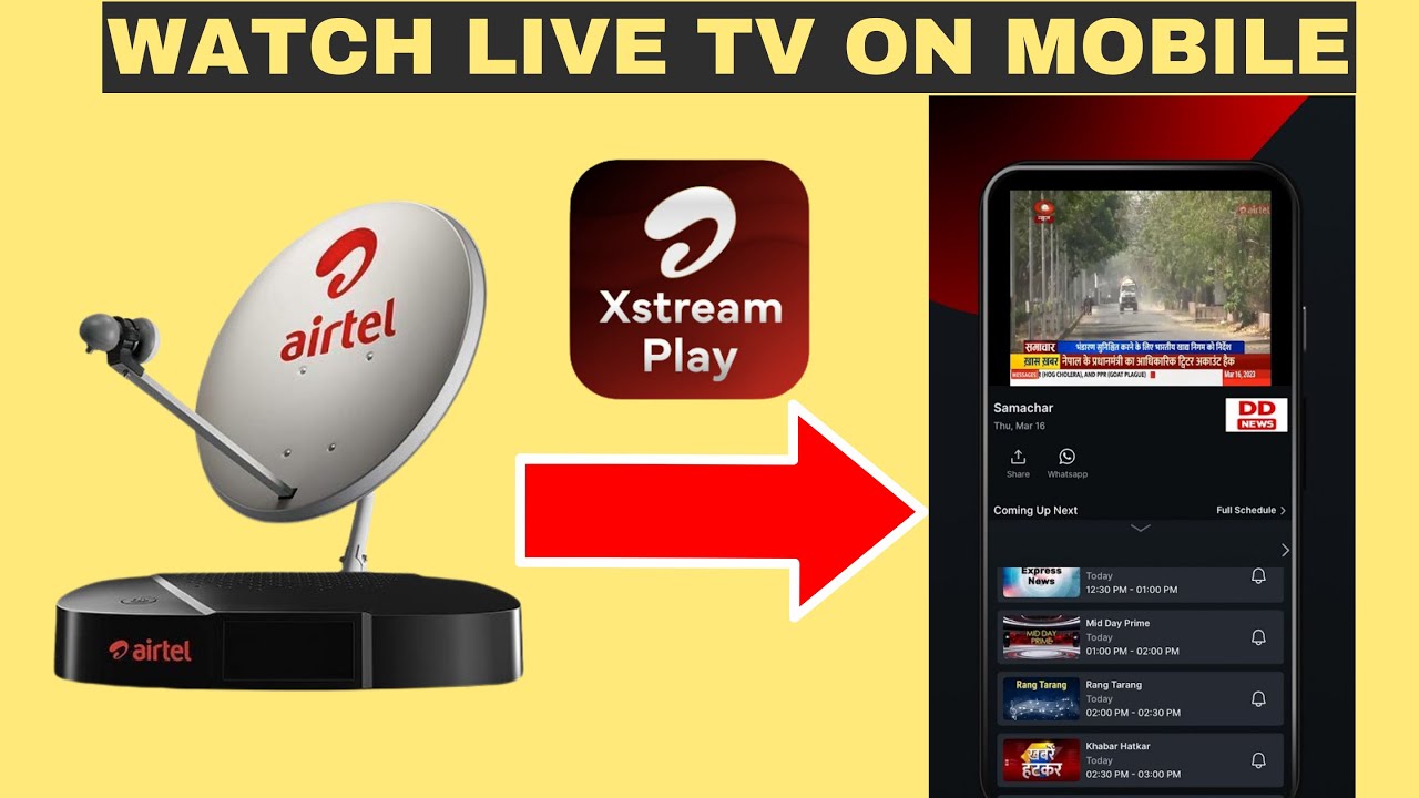 (Hindi) airtel xstream play app - Now watch Live TV channels of airtel DTH alongwith OTT