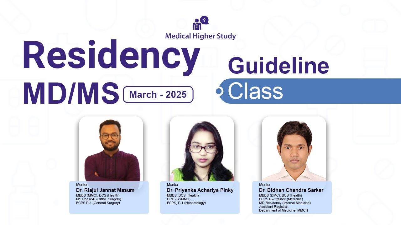 Guideline Class for Residency (MD/MS) March - 2025