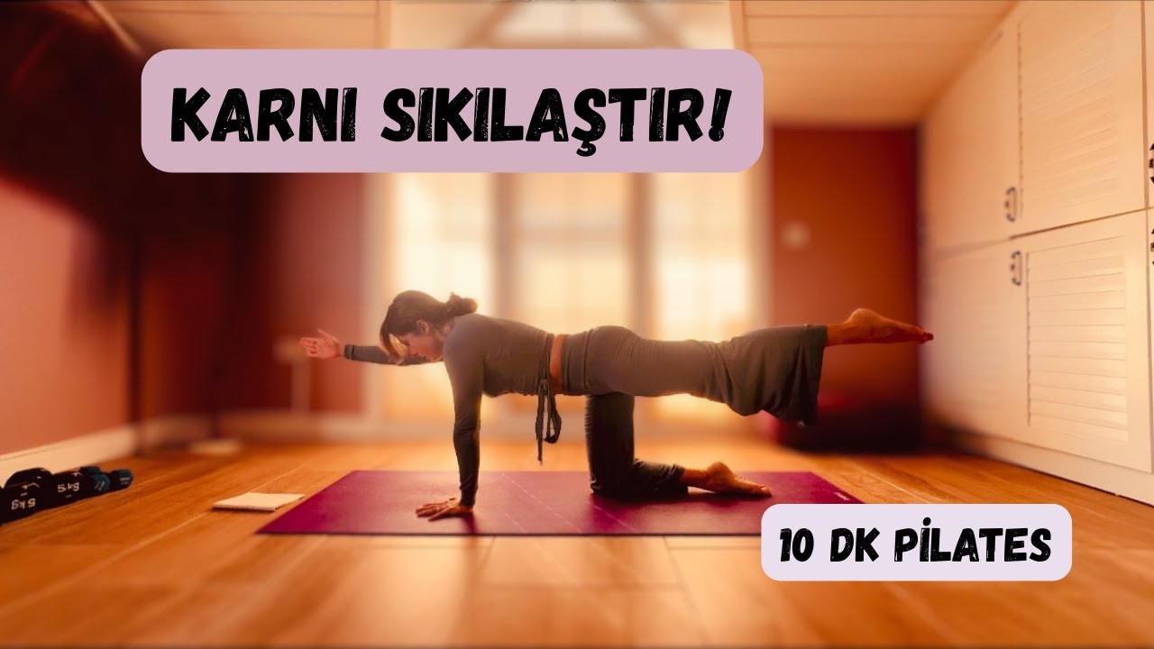 10 DK PİLATES | Düz Bir Karın İçin Hemen Başla | Başlangıç Seviye