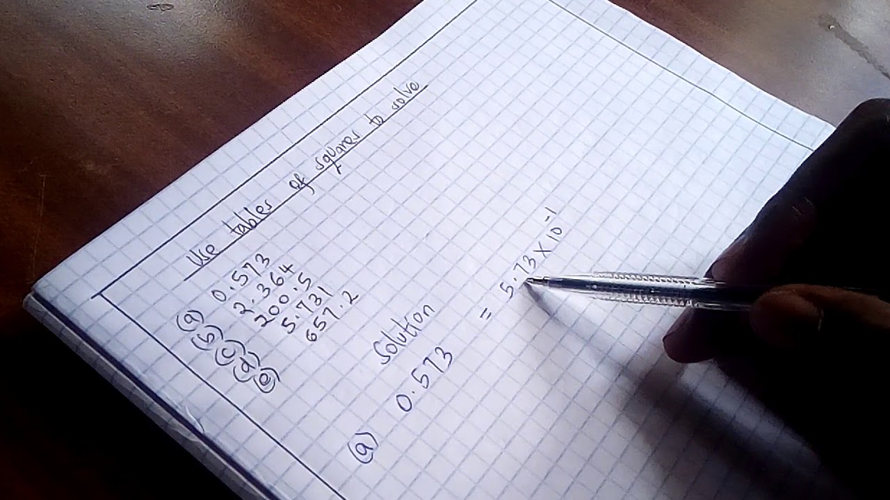 Using tables to solve for Squares of Numbers (vedio 1)